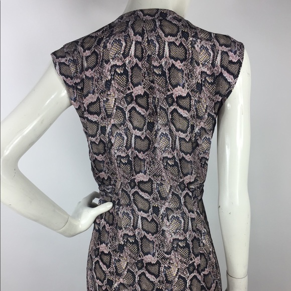 AllSaints Tate Misra Snake Print Maxi Dress Asymmetric - Picture 10 of 16